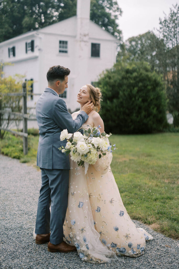 Bride and groom at Linden Place