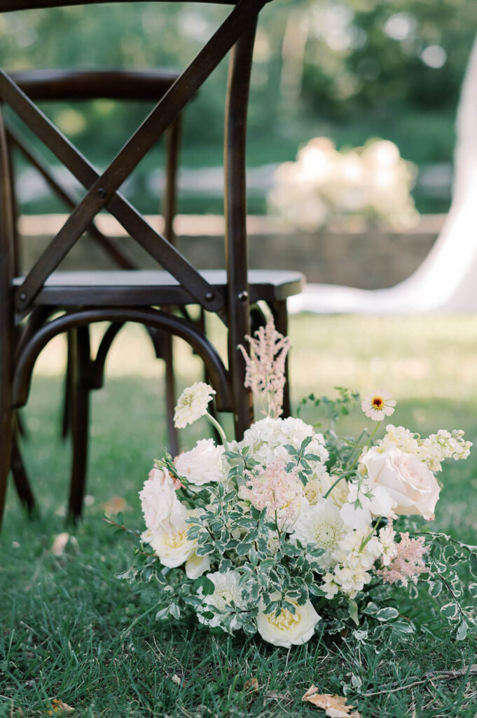 Ceremony aisle florals