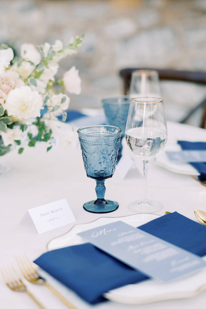 Custom menu and place card