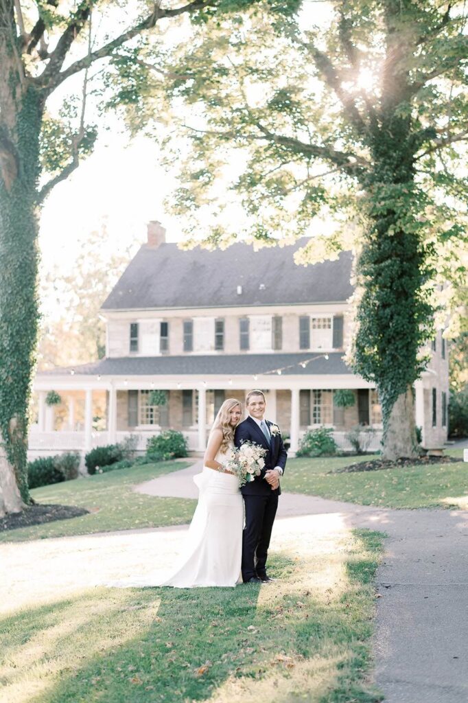 Bride and groom at Allenberry Resort