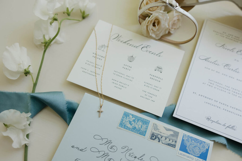 Weekend events card featuring drinks, after party, and brunch events