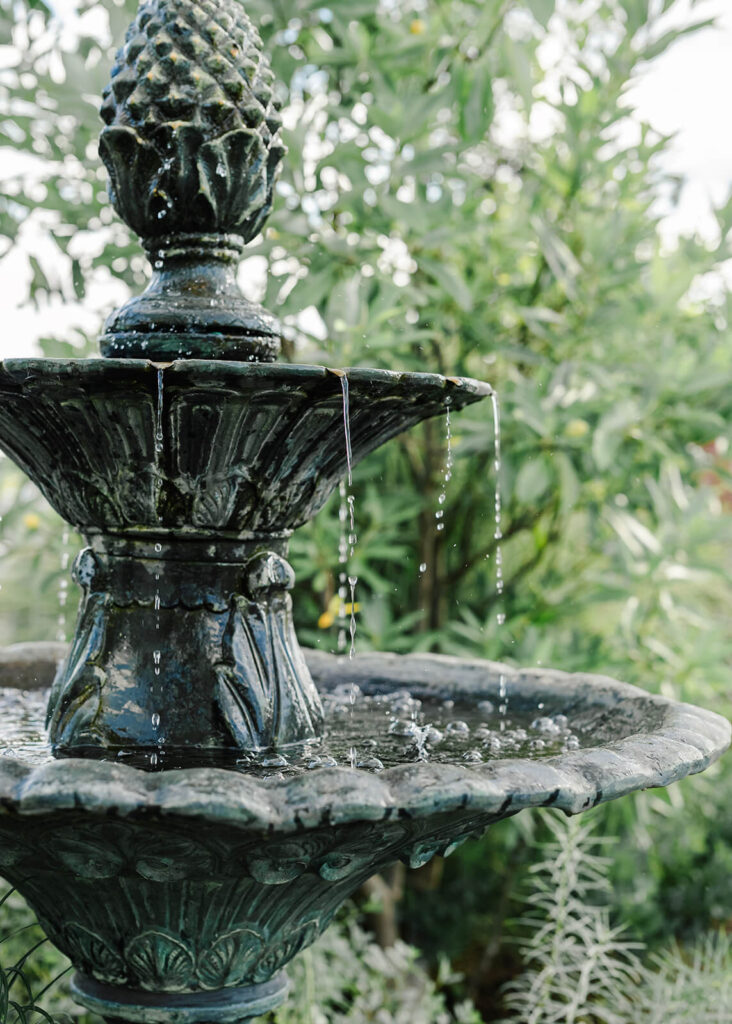 Elegant fountain on the grounds of Terrain Gardens