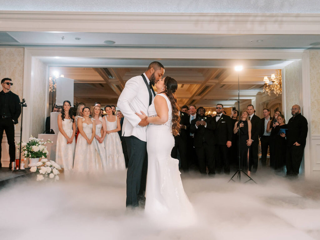 Bride and groom first dance