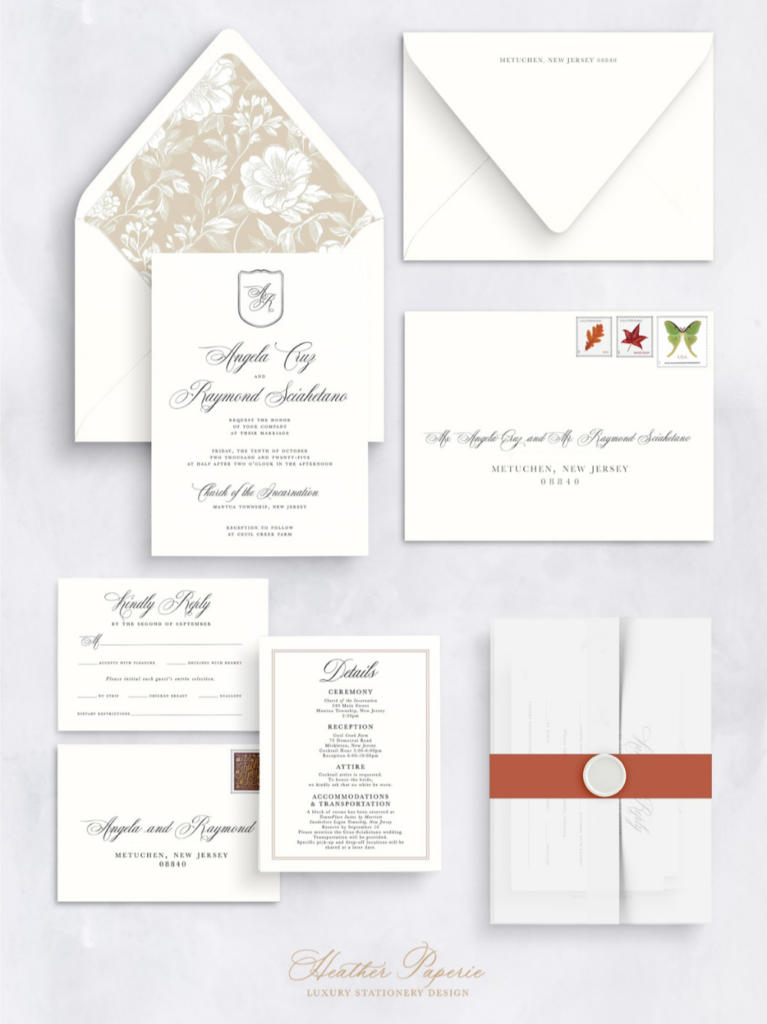 Elegant wedding invitation design proof