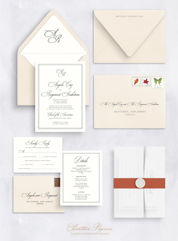 Elegant wedding invitation design proof