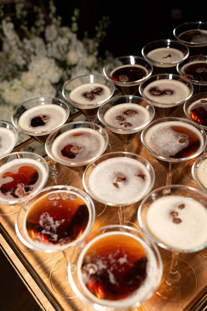 Espresso martini cocktail display