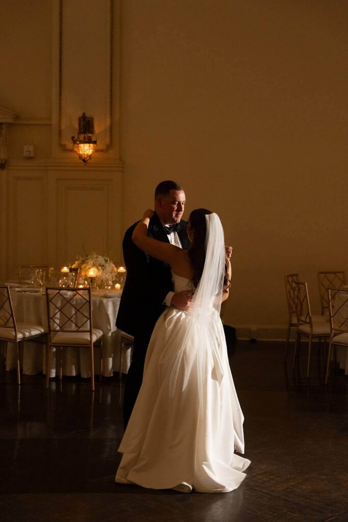 Bride and groom share a private dance