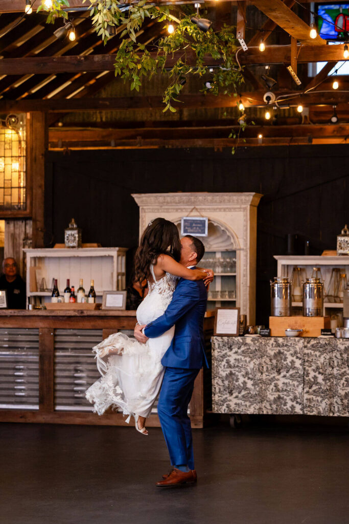 Bride and groom first dance