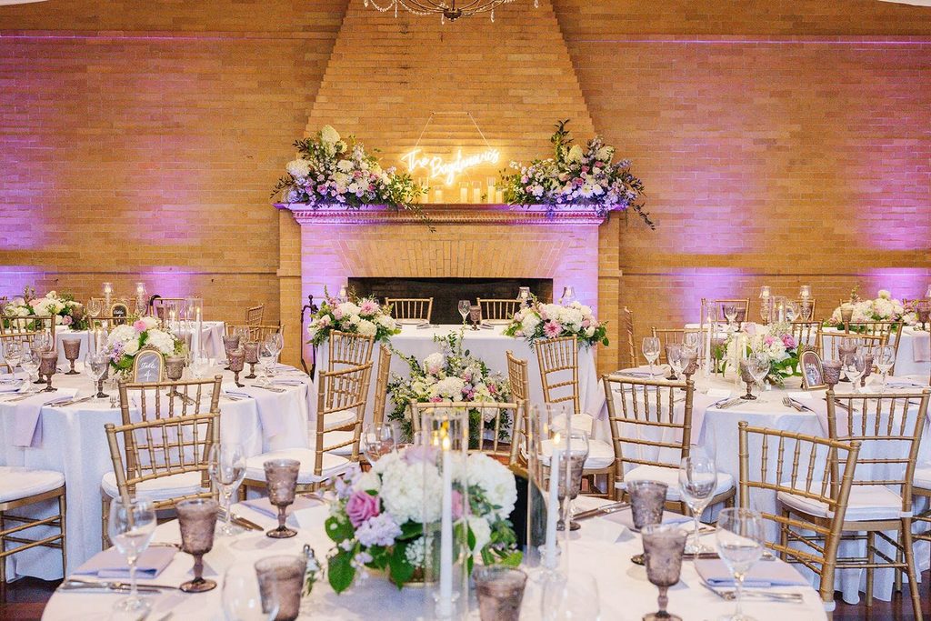 Elegant and romantic wedding reception at Linden Place